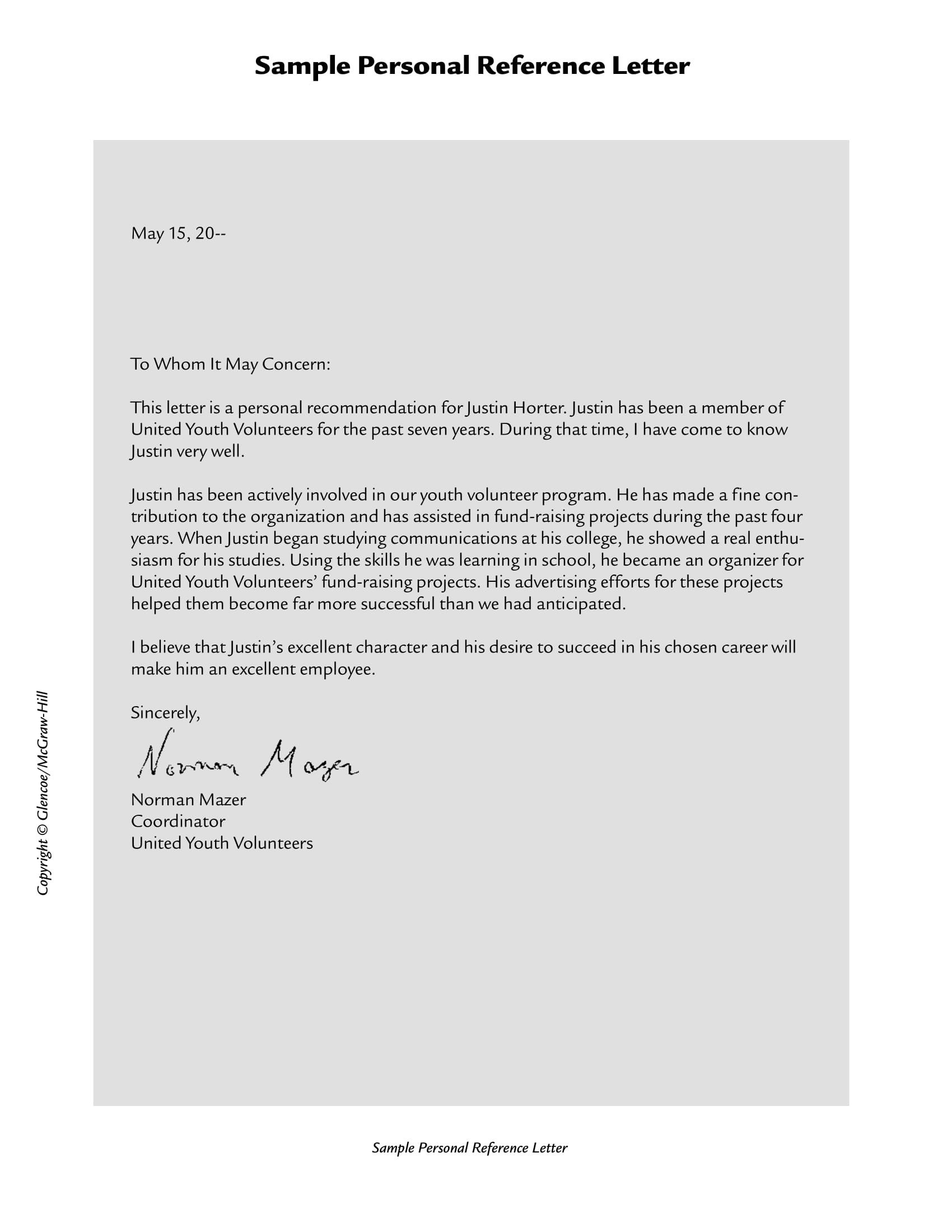 Personal Recommendation Letter Template 10 Personal Re Mendation Letter Examples Pdf Word