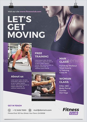 Personal Trainer Flyer Template Best Fitness Business Flyers for Gym Marketing Hollymolly