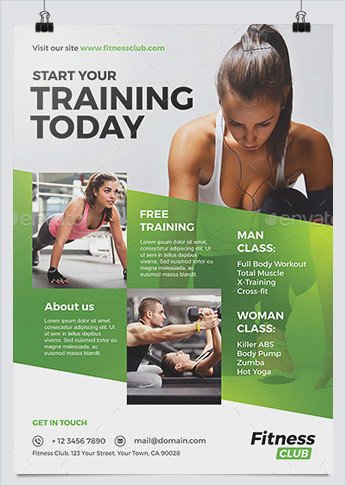 Personal Trainer Flyer Template Best Fitness Business Flyers for Gym Marketing Hollymolly