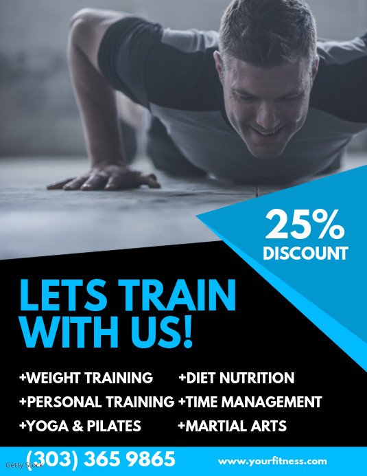 Personal Trainer Flyer Template Customize 1 980 Fitness Poster Templates