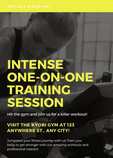 Personal Trainer Flyer Template Customize 65 Fitness Flyer Templates Online Canva