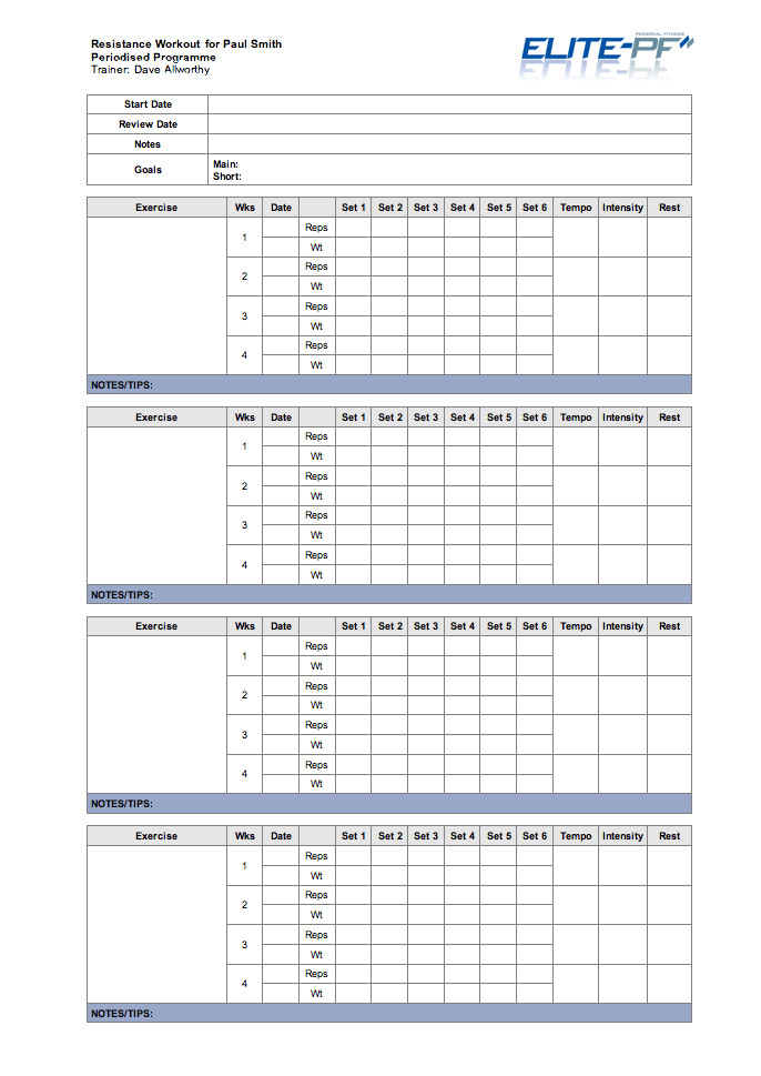 Personal Training Pricing Template 29 Of Personal Trainer assessment Template