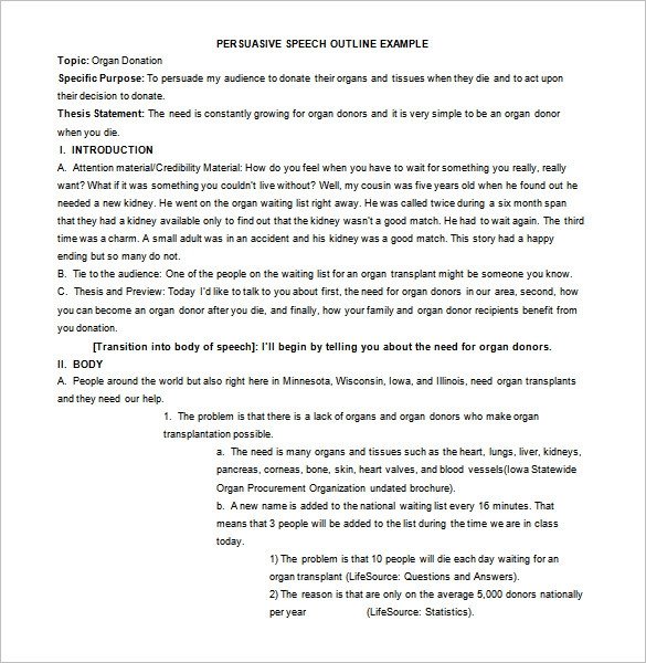 Persuasive Speech Outline Templates 7 Persuasive Speech Outline Template Doc Pdf Persuasive Speech Outline Templates 7 Persuasive Speech Outline Template Doc Pdf