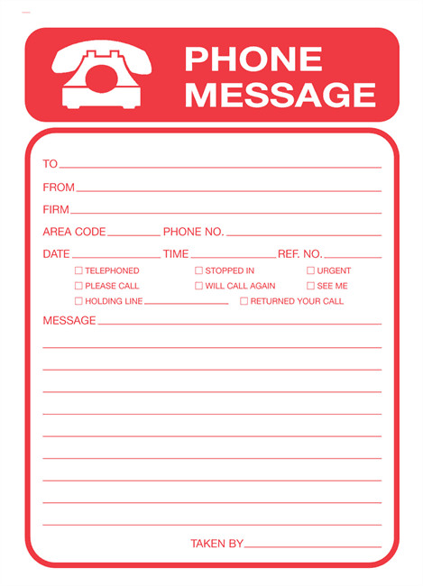 Phone Message Pad Template 15 Phone Message Templates Excel Pdf formats