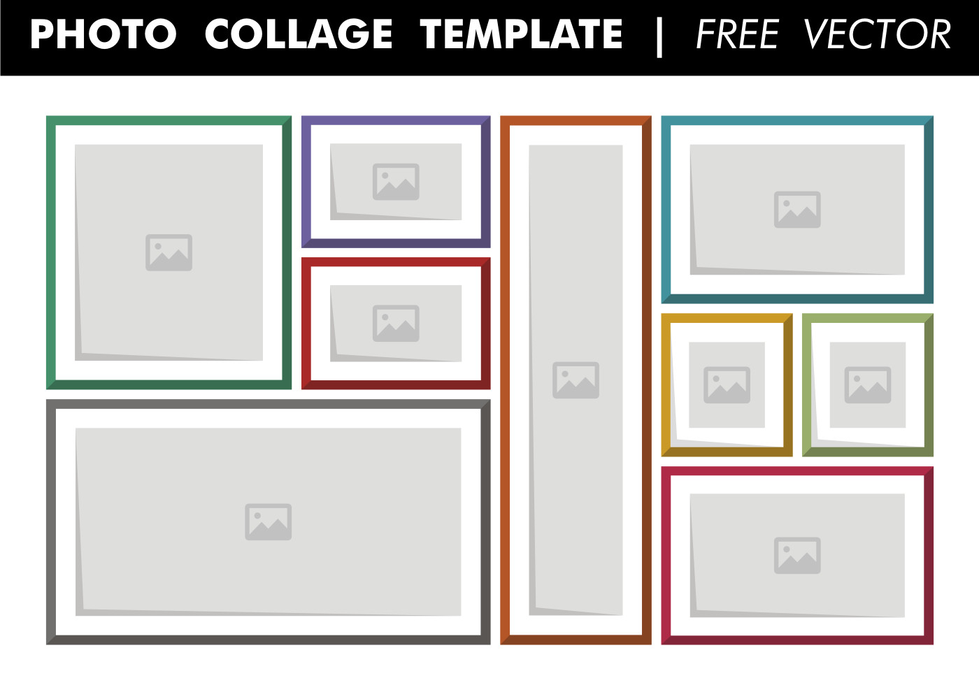 Photo Collage Template Download Collage Template Free Vector Download Free Vector