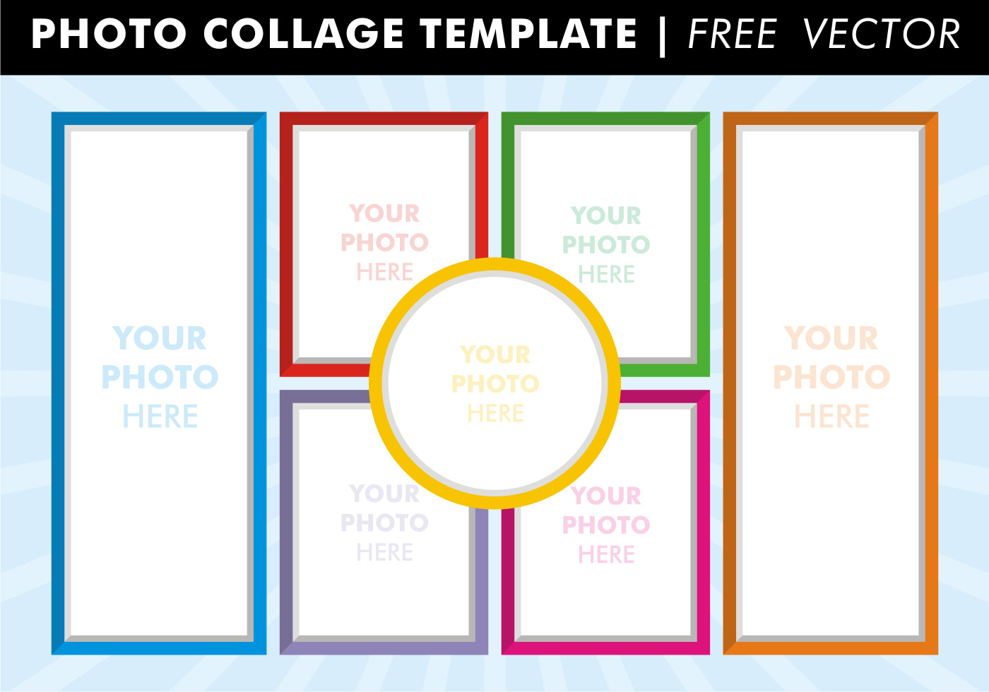 Photo Collage Template Download Collage Templates Vector Download Free Vector Art