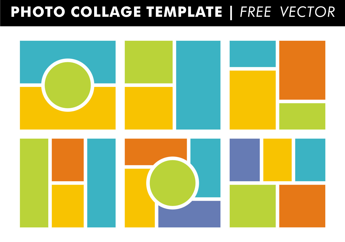 Photo Collage Template Download Collage Templates Vector Download Free Vector Art