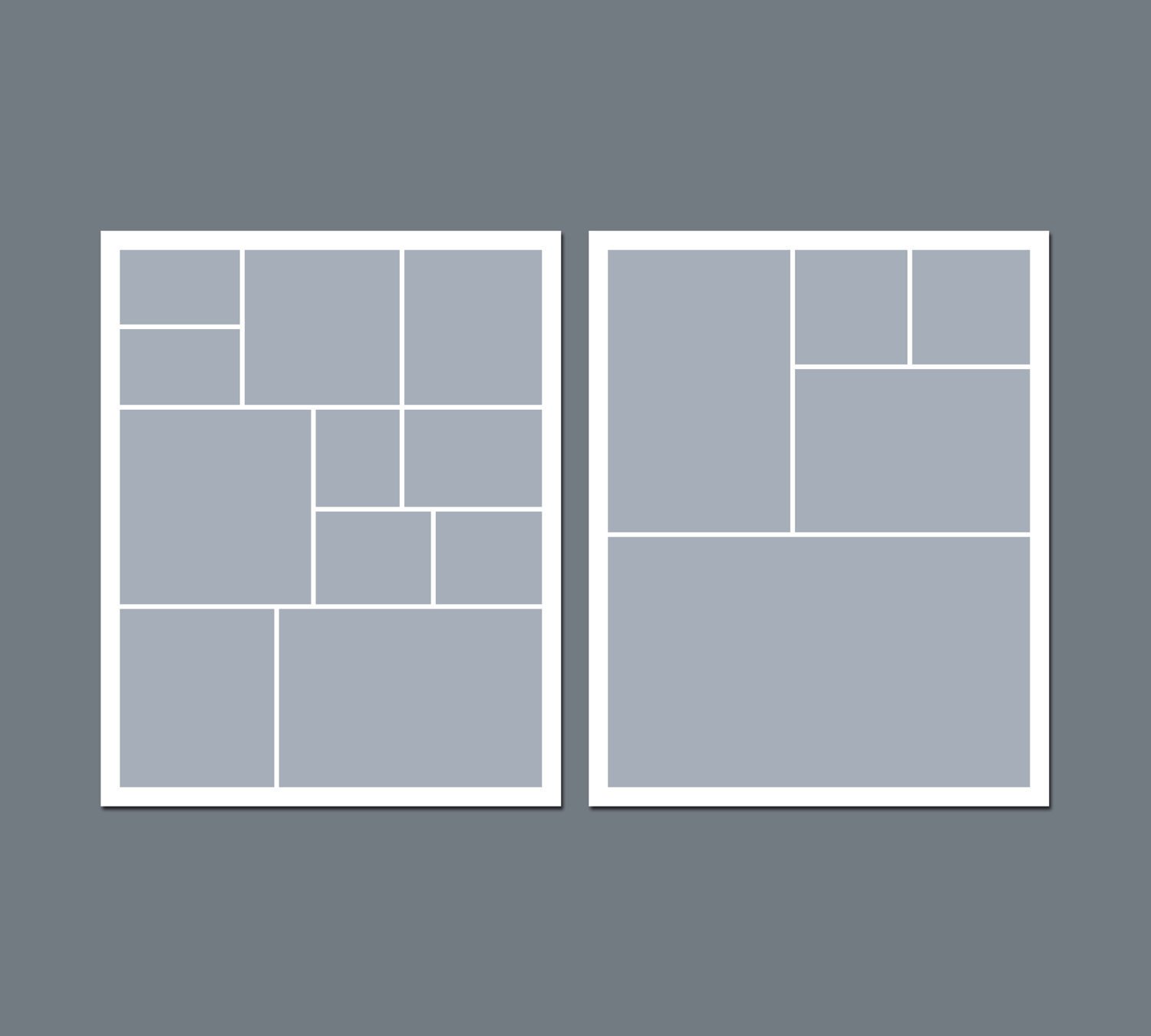 Photo Collage Templates Free Download Instant Download Digital Collage Template 8 X 10