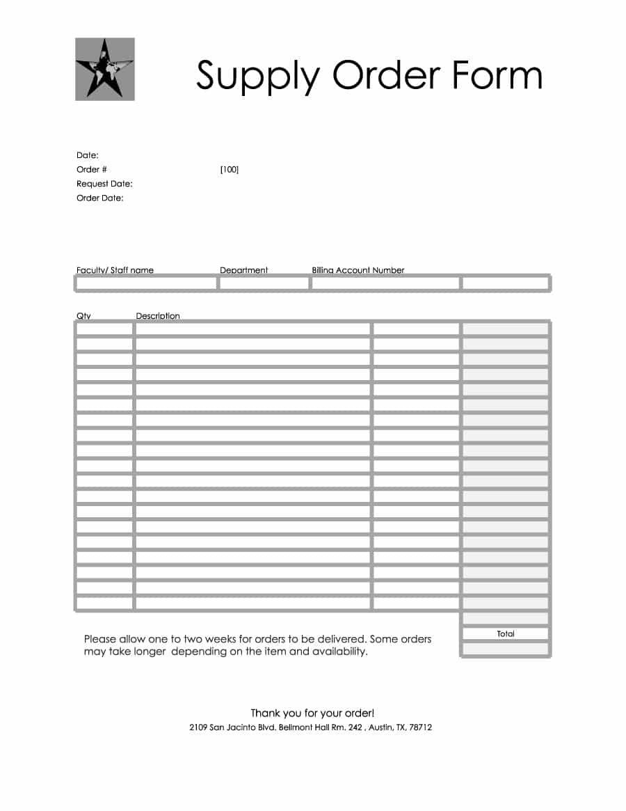 Photo order form Template 40 order form Templates [work order Change order More]