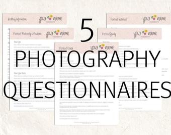 Photography Client Questionnaire Template Questionnaires