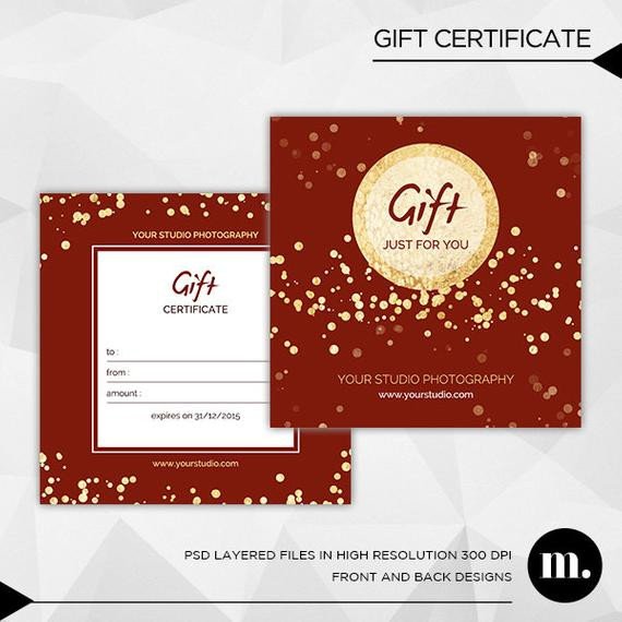 Photography Gift Certificate Template Graphy Christmas Gift Certificate Template for by