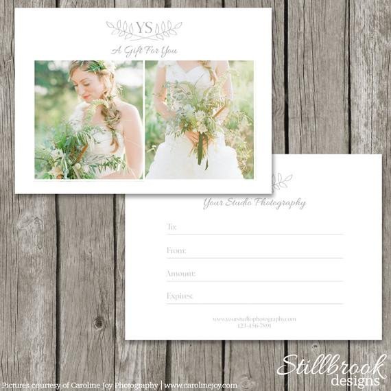 Photography Gift Certificate Template Graphy Gift Card Template Gift Certificate Marketing