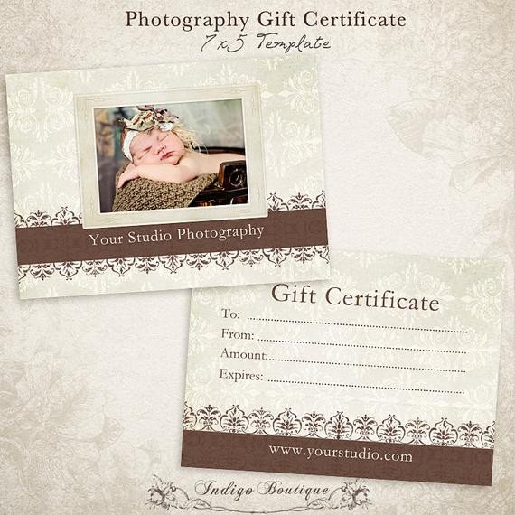 Photography Gift Certificate Template Graphy Gift Certificate Photoshop Template Id046