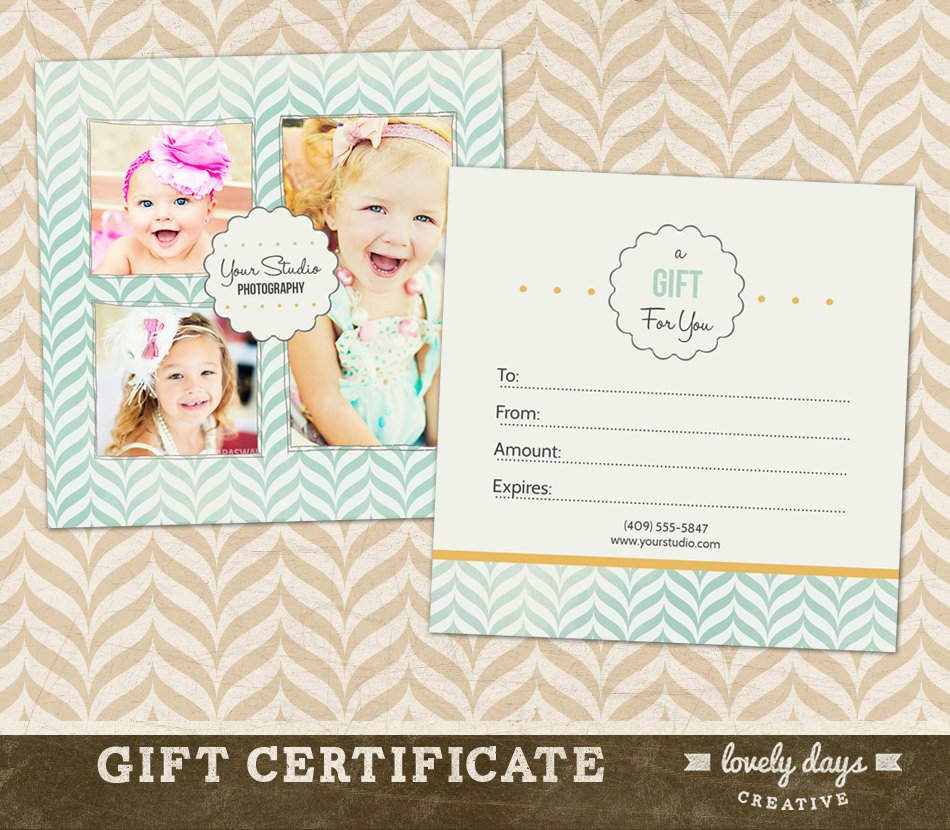 Photography Gift Certificate Template Graphy Gift Certificate Template for by