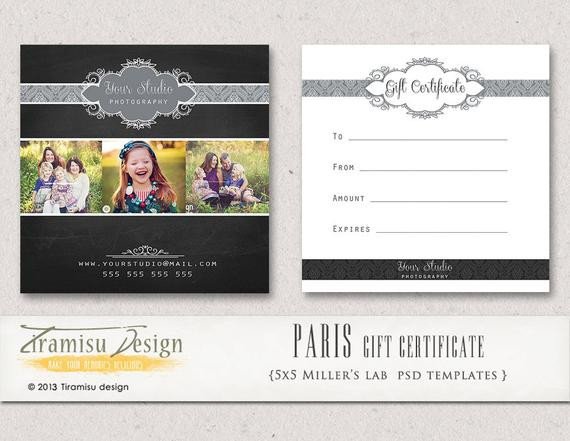 Photography Gift Certificate Template Items Similar to Graphy Gift Certificate Photoshop