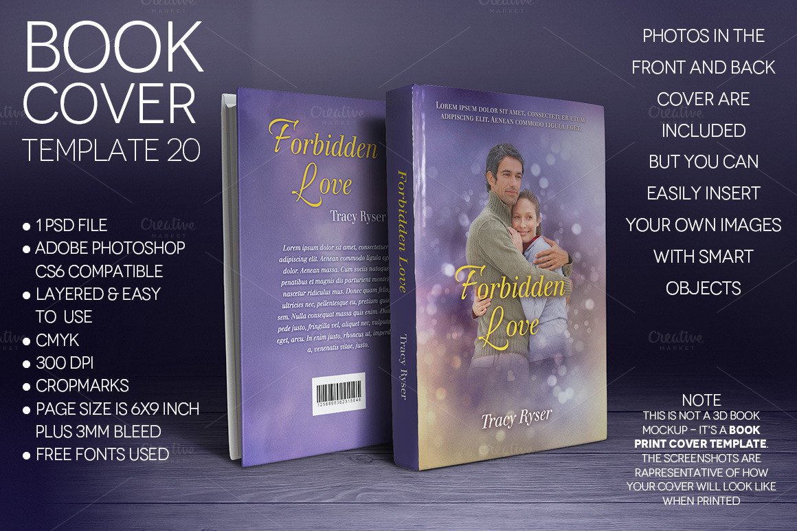 Photoshop Book Cover Template Book Cover Template 20 Graphics On Creative Market