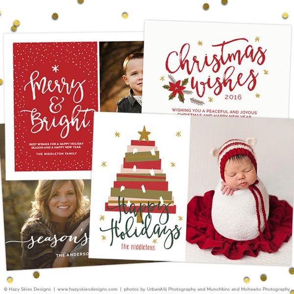 Photoshop Christmas Card Templates Christmas Card Templates