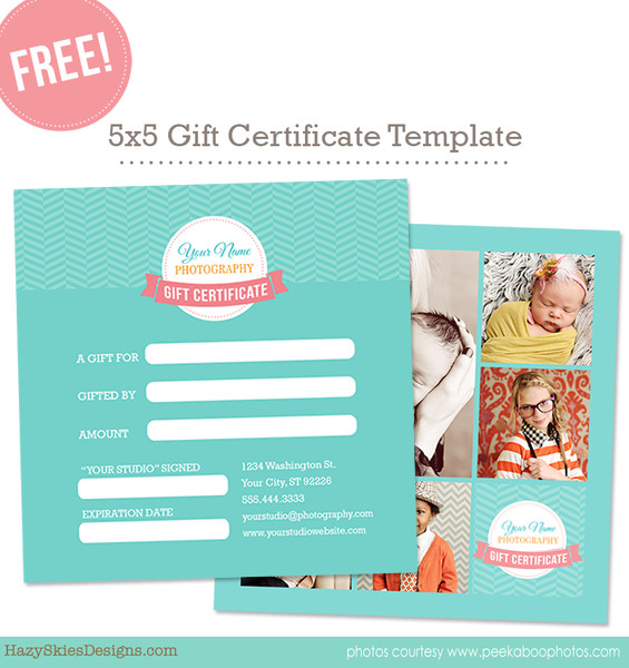 Photoshop Gift Certificate Template Free Gift Card Template for Graphers Shop