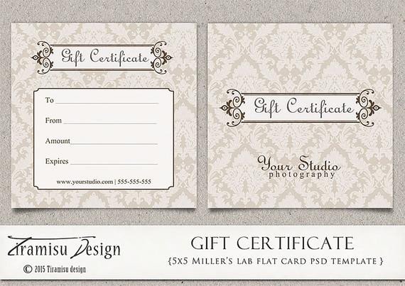 Photoshop Gift Certificate Template Gift Certificate Shop Template Graphy Gift