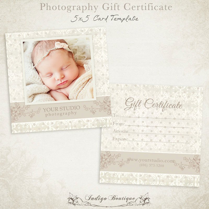 Photoshop Gift Certificate Template Graphy Gift Certificate Photoshop Template 007 Id0105