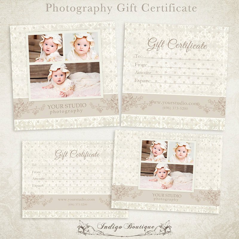 Photoshop Gift Certificate Template Graphy Gift Certificate Photoshop Template by
