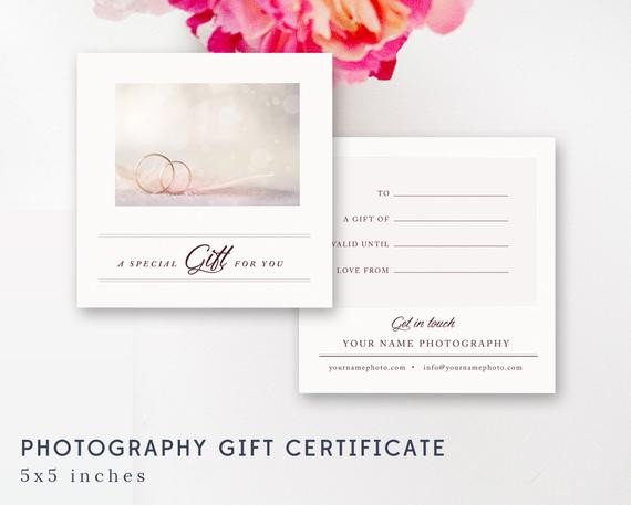 Photoshop Gift Certificate Template Graphy Gift Certificate Template Shop File Wedding