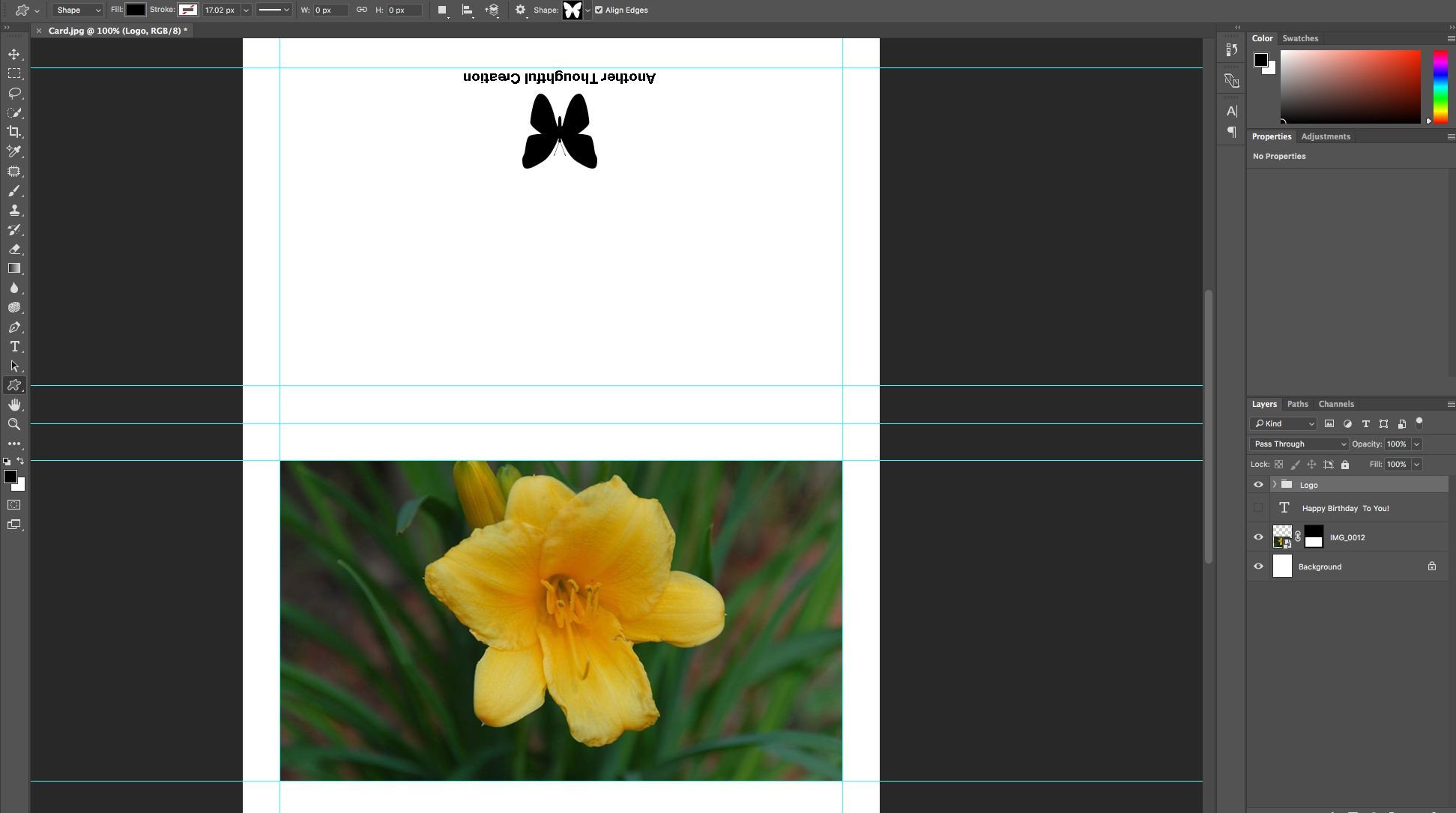 Photoshop Greeting Card Template Greeting Card Template and Instructions for Adobe Shop