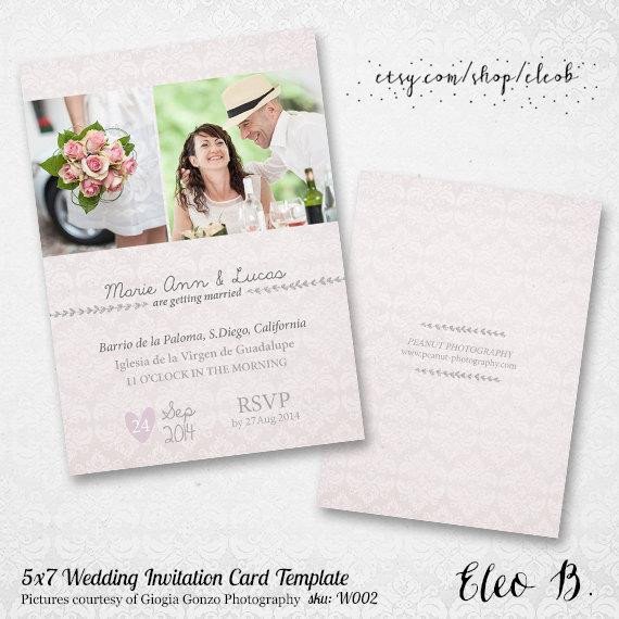 Photoshop Wedding Invitation Templates 5×7 Wedding Invitation Template Shop Wedding