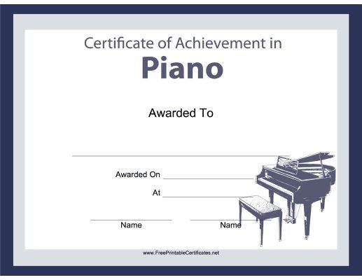 Piano Recital Certificate Template Pianists organists and Keyboard Players Will All Enjoy