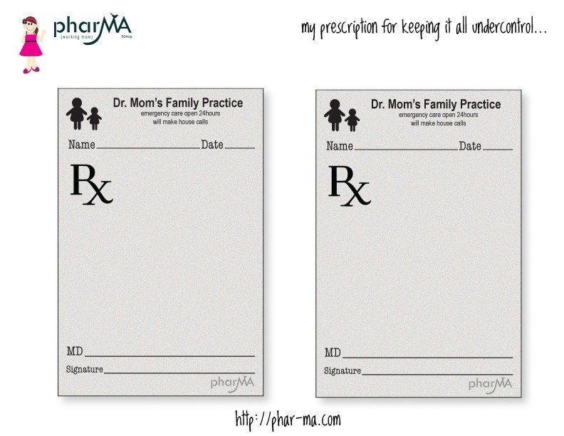 Picture Of Prescription Pad Dr Mom S Prescription Pad the Pharma