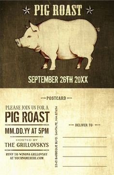 Pig Roast Invitation Template Free 1000 Images About Pig Roast Invitations On Pinterest