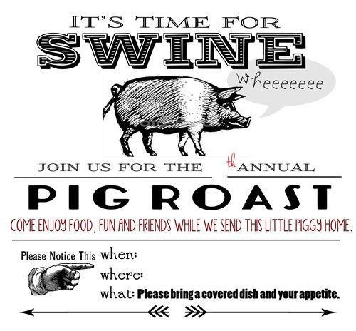 Pig Roast Invitation Template Free 41 Best Pig Roast Party Images On Pinterest