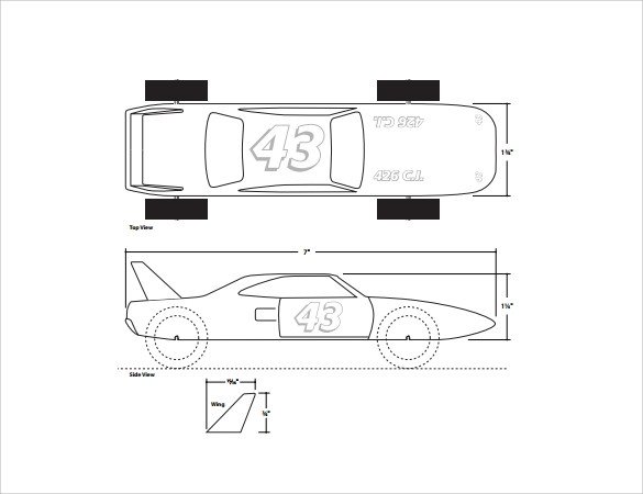 Pinewood Derby Car Design Template Pinewood Derby Templates 11 Download Documents In Pdf