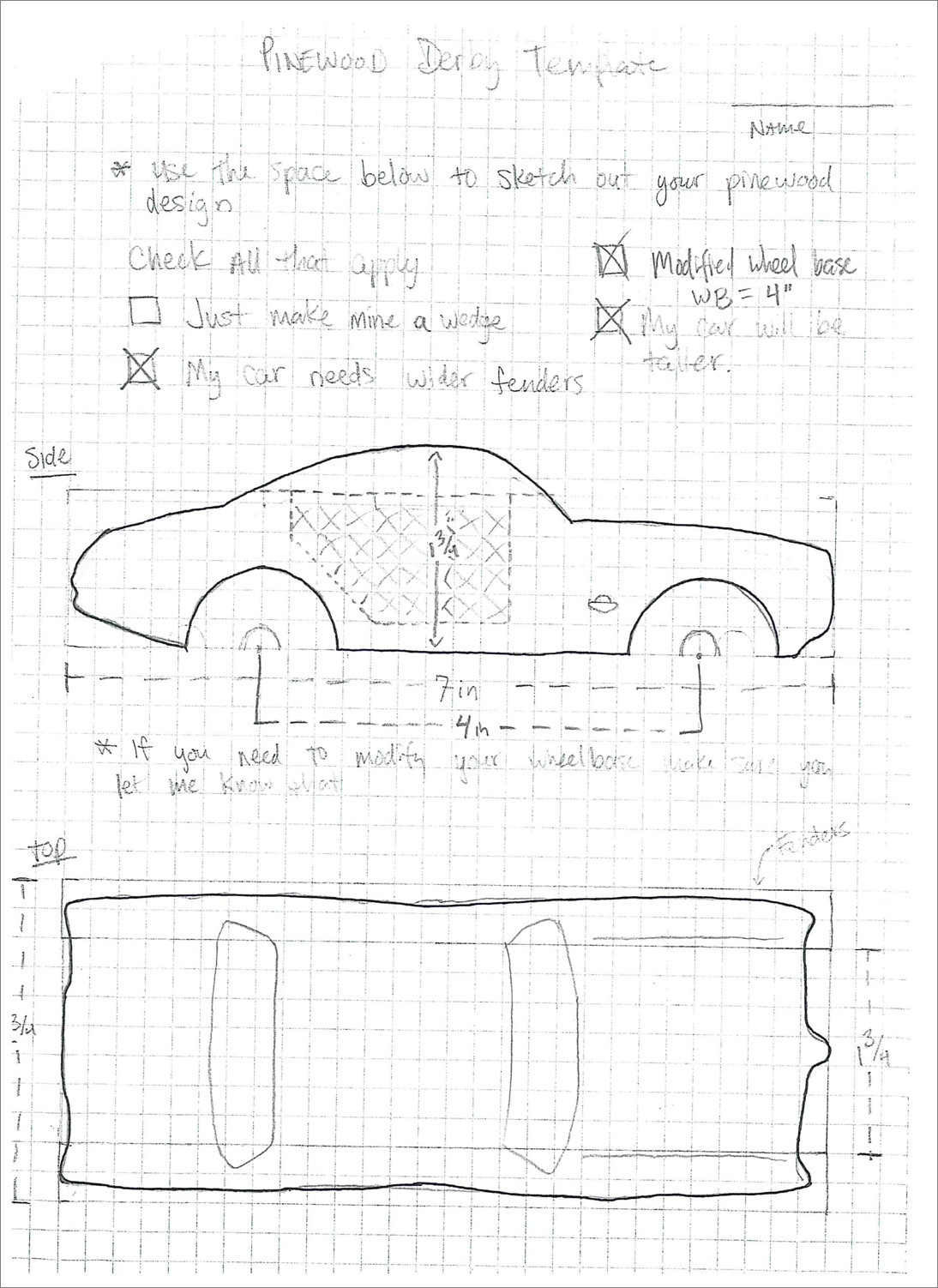 Pinewood Derby Car Templates Bonus Sketchup assignment Pinewood Derby