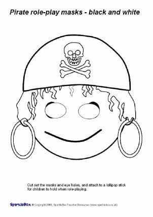 Pirate Mask Template Pirate Ship &amp; Pirates Roleplay Printables and Resources