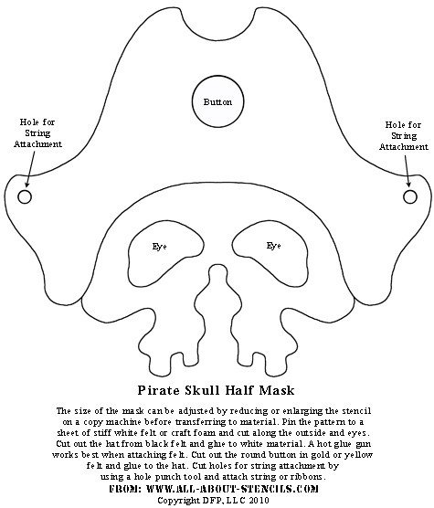 Pirate Mask Template Printable Halloween Masks for Easy and Fun Costumes