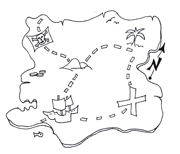 Pirate Treasure Map Template Printable Treasure Maps for Kids Under the Sea