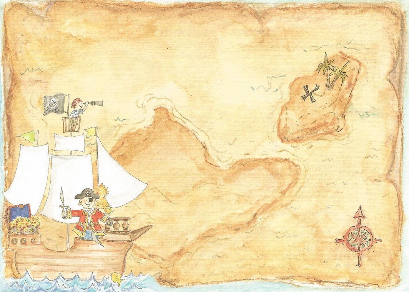 Pirate Treasure Map Template Treasure Map Invitation Templates