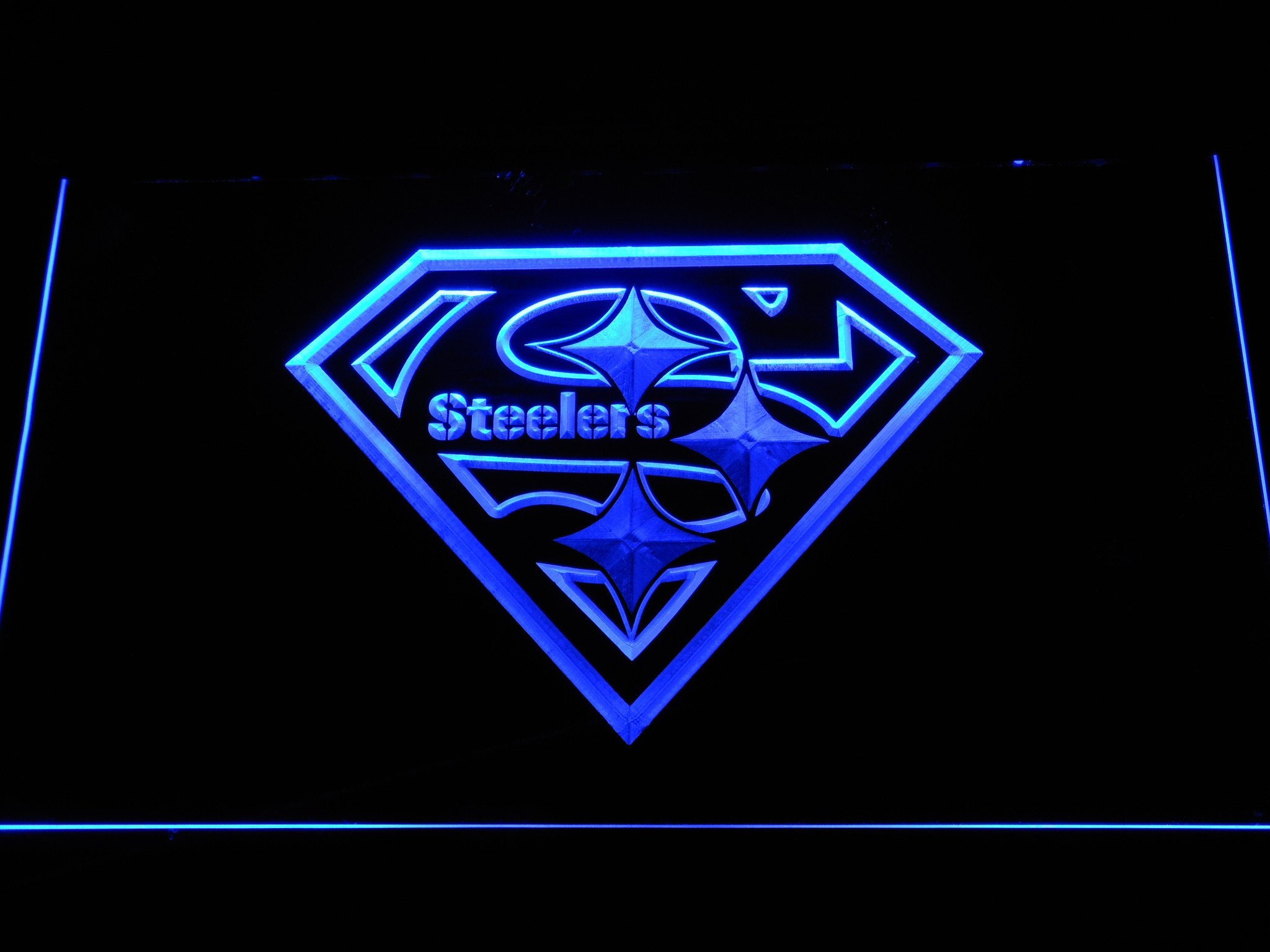 Pittsburgh Steelers Superman Logo Pittsburgh Steelers Superman Led Neon Sign