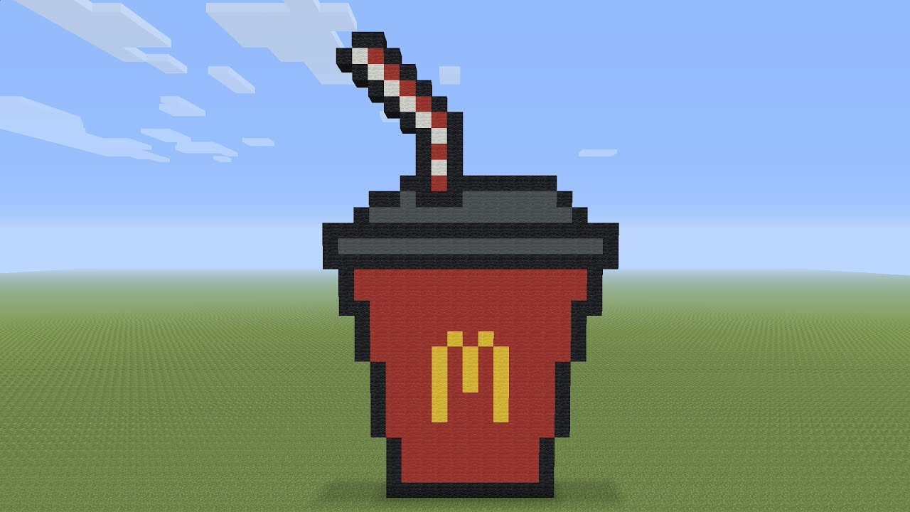 Pixel Arts In Minecraft Minecraft Pixel Art Mcdonald S Cup