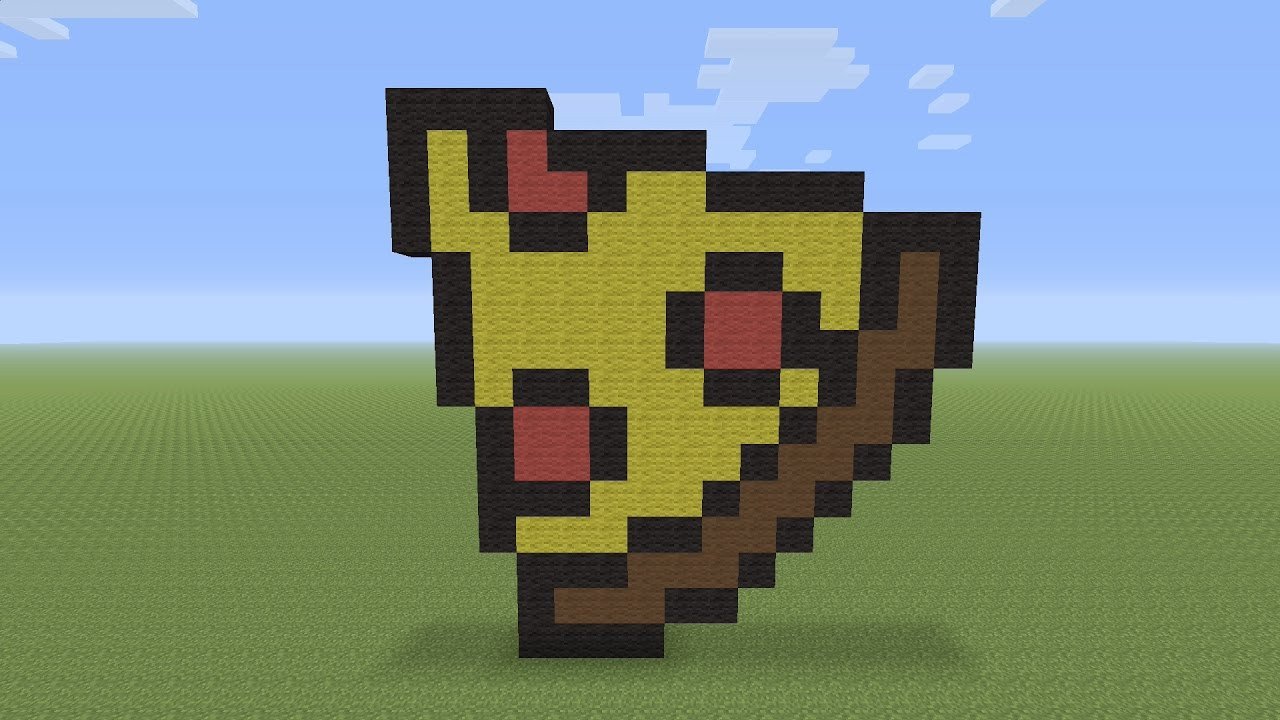 Pixel Arts In Minecraft Minecraft Pixel Art Pepperoni Pizza Slice