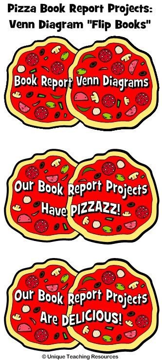 Pizza Book Report Template Venn Diagram Book Report Project Templates Printable
