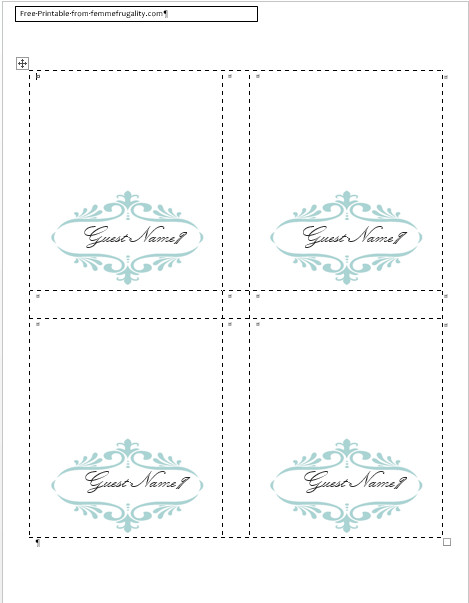 Place Card Template Word How to Make Your Own Place Cards for Free with Word and