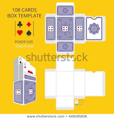 Playing Card Size Template Playing Cards Box Stock Royalty Free