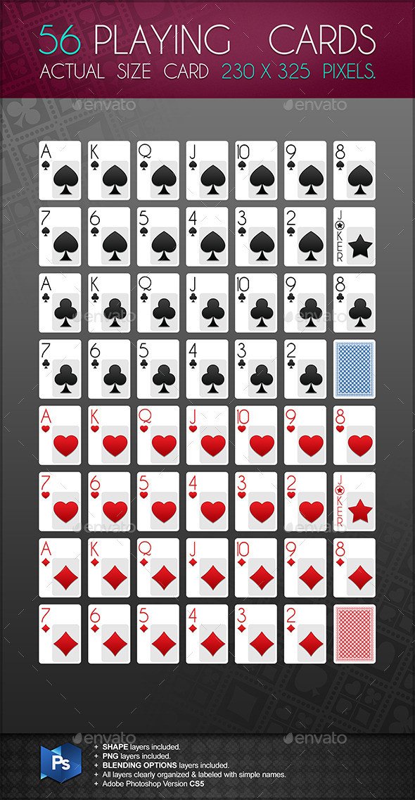Playing Card Template Photoshop Playing Card Template for Shop Dondrup