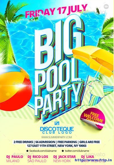 Pool Party Flyer Template 50 Best Summer Pool Party Flyer Print Templates 2019