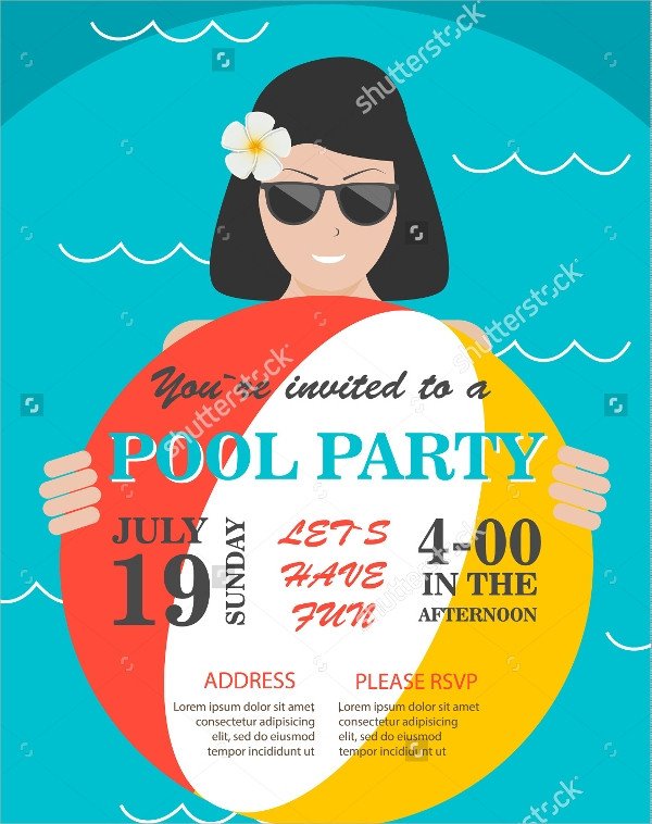Pool Party Flyer Template Free 18 Pool Party Flyer Templates Psd Free Eps format