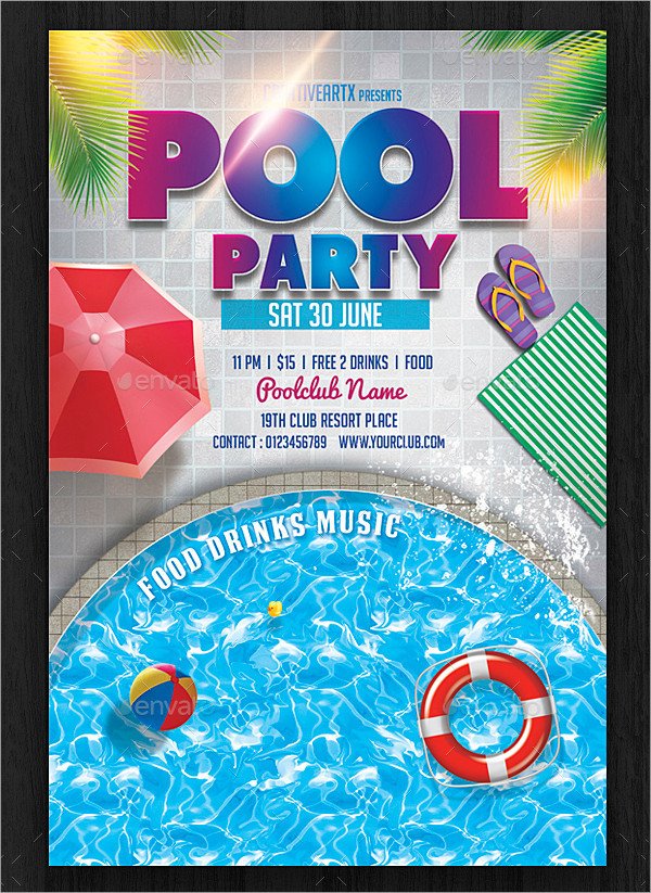 Pool Party Flyer Template Free 33 Printable Pool Party Invitations Psd Ai Eps Word