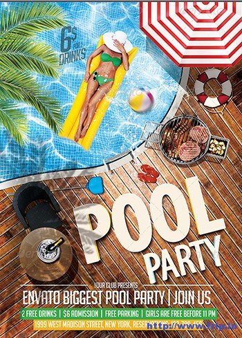 Pool Party Flyer Template Free 50 Best Summer Pool Party Flyer Print Templates 2019