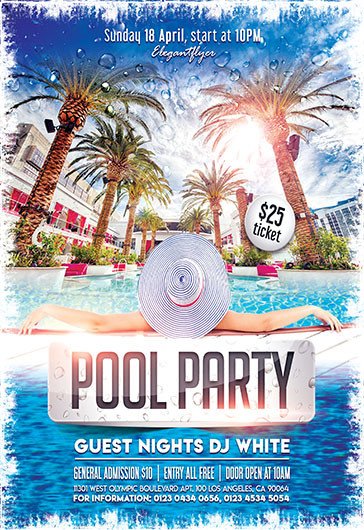 Pool Party Flyer Template Free Free Flyers Templates and Premium Flyers
